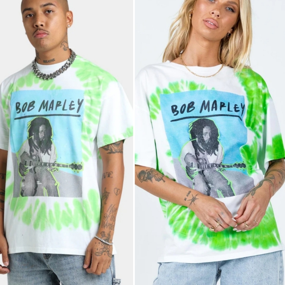 Bob Marley Photo Graphic Band T-shirt UNISEX Men's Size Small Medium